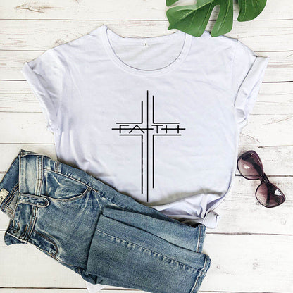 FAITH street graphic short sleeve T-Shirt.