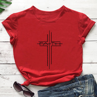 FAITH street graphic short sleeve T-Shirt.