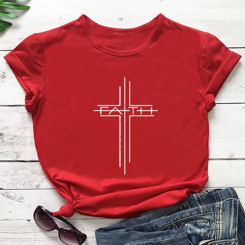 FAITH street graphic short sleeve T-Shirt.