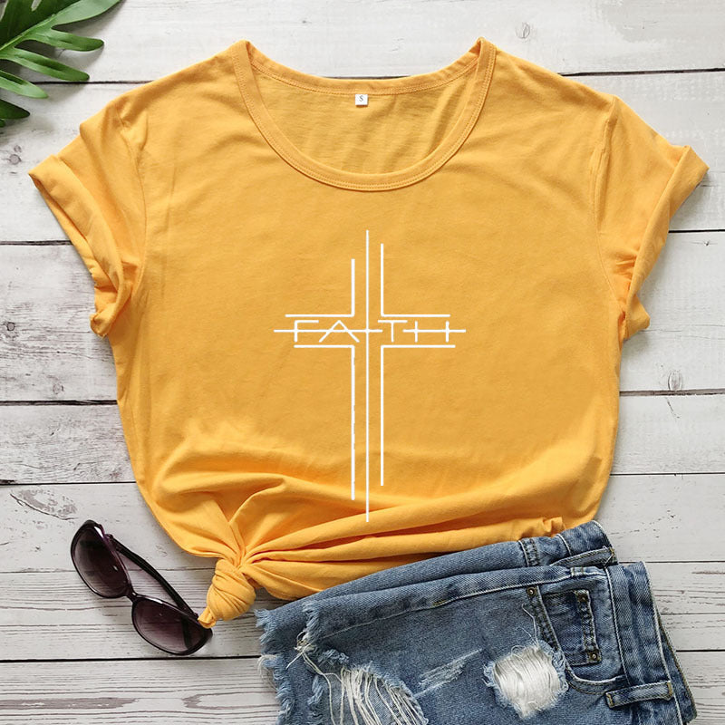 FAITH street graphic short sleeve T-Shirt.